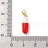 Brass Enamel Pendants KK-Q098-40G-A-3