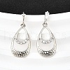 Brass Micro Pave Clear Cubic Zirconia Dangle Stud Earrings EJEW-M103-10P-1