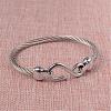 Tarnish Resistant 304 Stainless Steel Cuff Bangles BJEW-L605-05P-1