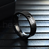 Hand in Hand Pattern 201 Stainless Steel Finger Couple Rings FS-WG9D6F9-01-1
