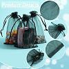 SOFPLATE 100pcs Large Organza Pouches Portable Shoes Bag Travel Storage Drawstring Bags OP-SP0001-03D-02-5