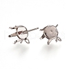 Non-Tarnish 304 Stainless Steel Post Stud Earring Settings STAS-L238-026A-P-1