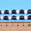 Natural Amethyst Round & Natural Cultured Freshwater Pearl Grooved Potato Beads Strands PEAR-N019-11-5