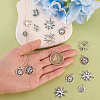 100Pcs 10 Styles Tibetan Style Alloy Charms TIBEP-CJ0001-59-4