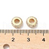 Brass Micro Pave Cubic Zirconia Beads KK-A254-03A-G-2
