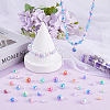 SOFPLATE 880Pcs Rainbow ABS Plastic Imitation Pearl Beads OACR-SP0001-19-4