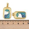 Brass Enamel Pendants KK-L190-016G-02-3