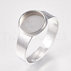 Non-Tarnish 304 Stainless Steel Pad Ring Settings X-STAS-G173-19P-8mm-1