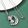 304 Stainless Steel Black Enamel Pet Urn Ashes Necklaces NJEW-K286-01A-P-1