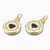 Brass Micro Pave Cubic Zirconia Pendants ZIRC-N039-148B-NF-3