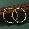 Beaded Hoop Earrings EJEW-JE03830-04-3