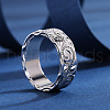 Sculptured Vine Pattern Brass Finger Rings for Women FS-WGD177A-04-4