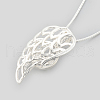 925 Sterling Silver Cage Pendant Necklaces NJEW-S415-06-1