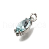 Horse Eye Brass with Glass Charms KK-G525-04P-01-2