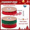   2 Rolls 2 Colors Christmas Snowflake Felt Lace Trim OCOR-PH0003-94-2