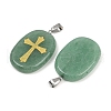 Natural Green Aventurine Pendants G-S392-01G-2