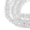 Transparent Electroplate Glass Beads Strands EGLA-F153-AB04-3