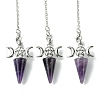 Natural Amethyst Cone Dowsing Pendulum Big Pendants G-C114-01P-17-1
