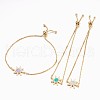 Adjustable Brass Bolo Bracelets BJEW-K204-06-G-1