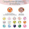 Kissitty 30Pcs 15 Style Transparent Glass Enamel Beads GLAA-KS0001-09-4