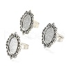 Vintage Adjustable Iron Finger Ring Components Alloy Cabochon Bezel Settings X-PALLOY-Q300-09AS-NR-5