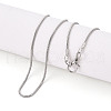 Brass Round Snake Chain Necklaces NJEW-R171-01-1