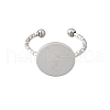 304 Stainless Steel Cuff Ring Components RJEW-H250-03A-P-2