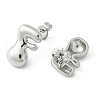 Rack Plating Brass Earrings EJEW-S222-01P-F-2