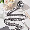 BENECREAT Grenadine Mesh Lace Trim with Plastic Pearl OCOR-BC0007-32B-5
