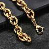 304 Stainless Steel Cable Chain Bracelets for Women BJEW-Q050-01A-G-4