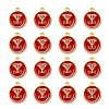 Golden Plated Alloy Enamel Charms X-ENAM-S118-03Y-2