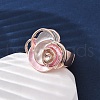 Zinc Alloy & Enamel Finger Rings for Women RJEW-M101-01E-G-3