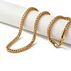 Ion Plating(IP) 304 Stainless Steel Wheat Chain Necklaces for Women Men BJEW-Q341-13G-1