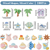 SUNNYCLUE 100Pcs 2 Styles Beach Theme Opaque Resin Decoden Cabochons CRES-SC0002-93-2