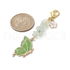 Butterfly Alloy Enamel Pendants Decoraiton HJEW-JM01637-01-4