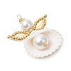 Clam Shell Pendants PALLOY-MZ00717-01-2
