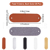 Gorgecraft 100Pcs 5 Colors Imitation Leather Sew on Patches DIY-GF0005-17-2