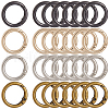 SOFPLATE 24pcs 4 colors Zinc Alloy Spring Gate Rings FIND-SP0001-54-1