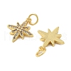 Brass Micro Pave Cubic Zirconia Pendants KK-C092-20B-G-2