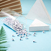 Biyun 500Pcs 5 Style White Acrylic Beads SACR-BY0001-01-4