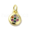 Brass Micro Pave Cubic Zirconia Charms KK-M283-25F-02-1