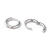 Anti-Tarnish Rhodium Plated 925 Sterling Silver Huggie Hoop Earrings STER-D016-03A-P-2