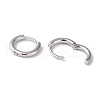 Rhodium Plated 925 Sterling Silver Huggie Hoop Earrings STER-D016-03A-P-2