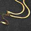 3mm Stainless Steel Flat Snake Chain Necklaces for Men Women NJEW-G160-03G-3