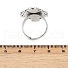 Vintage Adjustable Iron Finger Ring Components Alloy Cabochon Bezel Settings PALLOY-Q300-10AS-NR-3