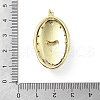 Oval with Heart Brass Micro Pave Clear Cubic Zirconia Pendants KK-Z114-25G-4