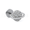 316L Surgical Stainless Steel Micro Pave Clear Cubic Zirconia Cartilage Earrings for Women Men WG67427-03-1