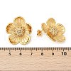 304 Stainless Steel Flower Stud Earrings EJEW-M073-16G-5