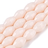 Opaque Solid Color Imitation Jade Glass Beads Strands EGLA-A037-P6x8mm-D02-1