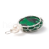Synthetic Malachite  Pendants PALLOY-JF01790-04-4
